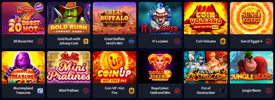Hell Spin Casino játékok